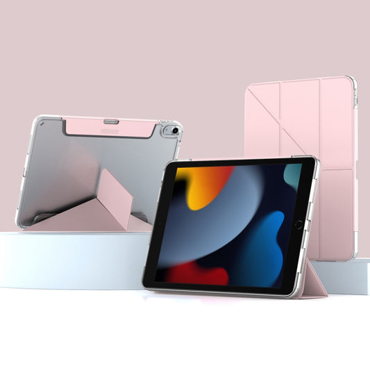 For iPad 10.2 2021 / 2020 / 2019 Mutural Deformation Stand Smart Leather Tablet Case(Pink) - free shipping - PMC Jewellery - Order now!