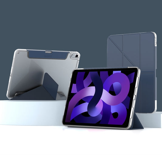 For iPad  Air 2022 / 2020 10.9 Mutural Deformation Stand Smart Leather Tablet Case(Dark Blue) - free shipping - PMC Jewellery - Order now!