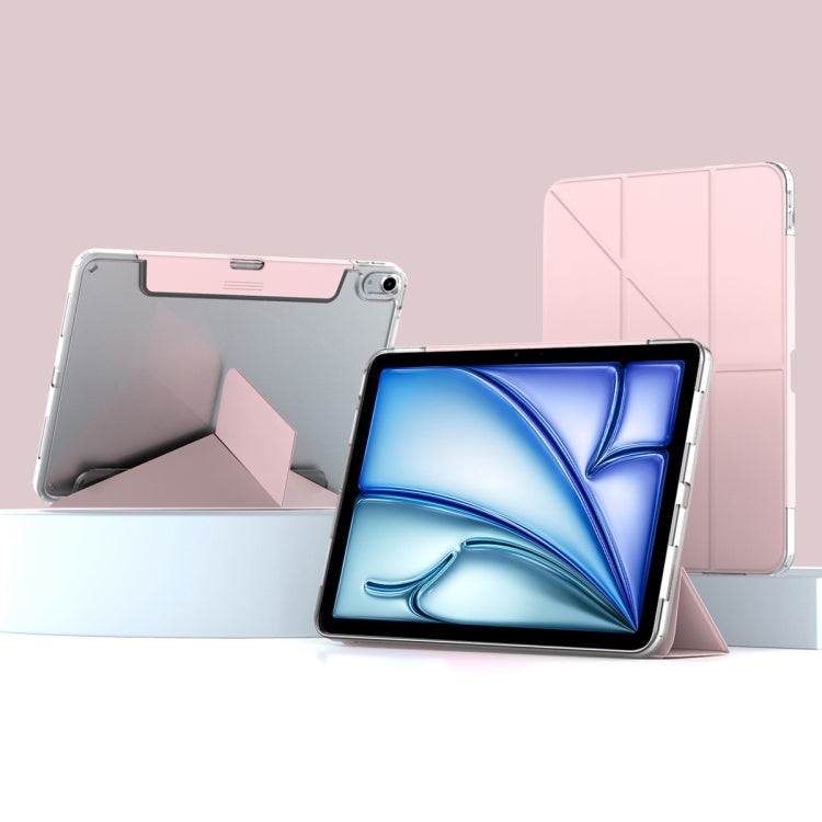 For iPad Air 13 2025 / 2024 Mutural Deformation Stand Smart Leather Tablet Case(Pink) - free shipping - PMC TechLife - Order now!