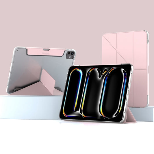 For iPad Pro 13 2024 Mutural Deformation Stand Smart Leather Tablet Case(Pink) - free shipping - PMC Jewellery - Order now!
