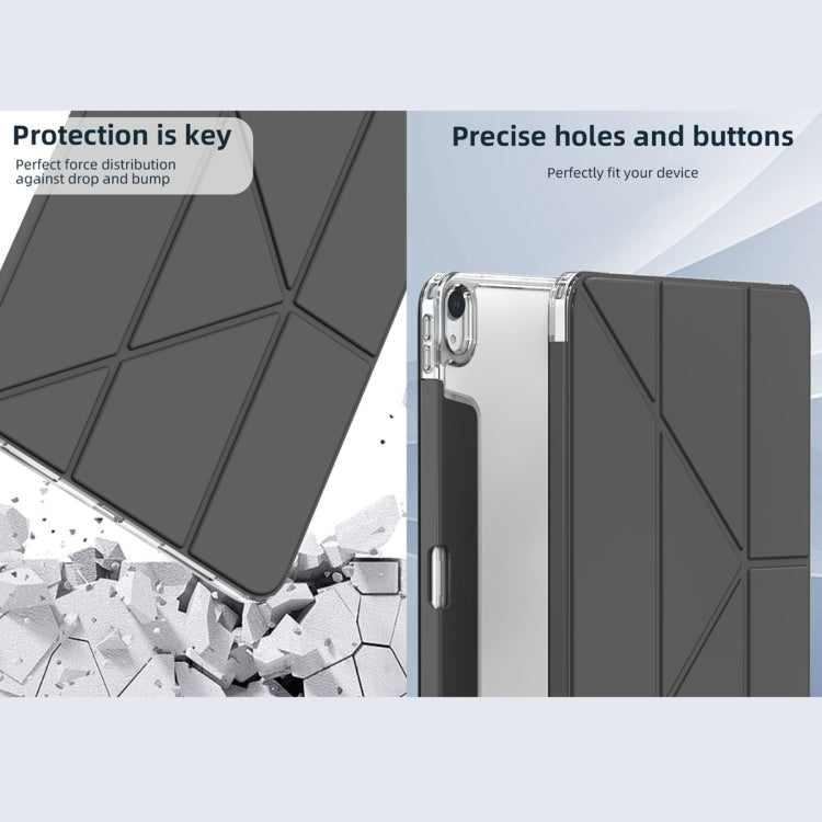 For iPad Air 11 2025 / 2024 Mutural Deformation Stand Smart Leather Tablet Case(Black) - free shipping - PMC TechLife - Order now!