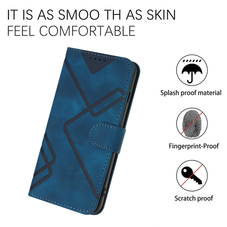 For Xiaomi Redmi 9C/9C NFC/Poco C3 Line Pattern Skin Feel Leather Phone Case(Royal Blue) - Xiaomi Cases by PMC TechLife | Online Shopping South Africa | PMC TechLife | Buy Now Pay Later Mobicred