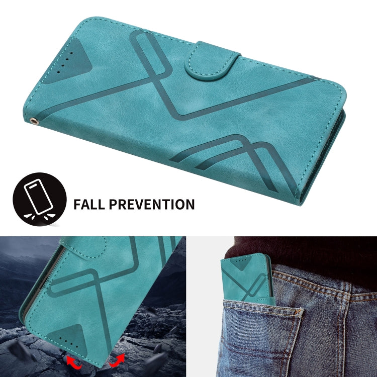 For Xiaomi 14 Pro Line Pattern Skin Feel Leather Phone Case(Light Blue) - 14 Pro Cases by PMC TechLife | Online Shopping South Africa | PMC TechLife | Buy Now Pay Later Mobicred