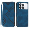 For Xiaomi Redmi K70E Line Pattern Skin Feel Leather Phone Case(Royal Blue) - K70E Cases by PMC TechLife | Online Shopping South Africa | PMC TechLife | Buy Now Pay Later Mobicred