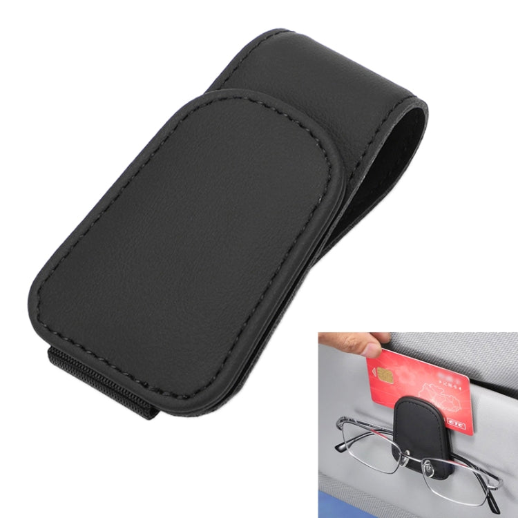 Car Sun Visor Glasses Holder Multifunctional Card Clip Storage Rack(Black) - Sunglasses & Glasses Clips by PMC TechLife | Online Shopping South Africa | PMC TechLife | Buy Now Pay Later Mobicred
