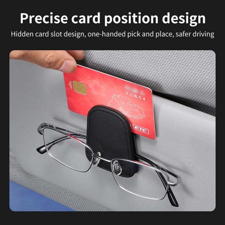 Car Sun Visor Glasses Holder Multifunctional Card Clip Storage Rack(Pink) - Sunglasses & Glasses Clips by PMC TechLife | Online Shopping South Africa | PMC TechLife | Buy Now Pay Later Mobicred