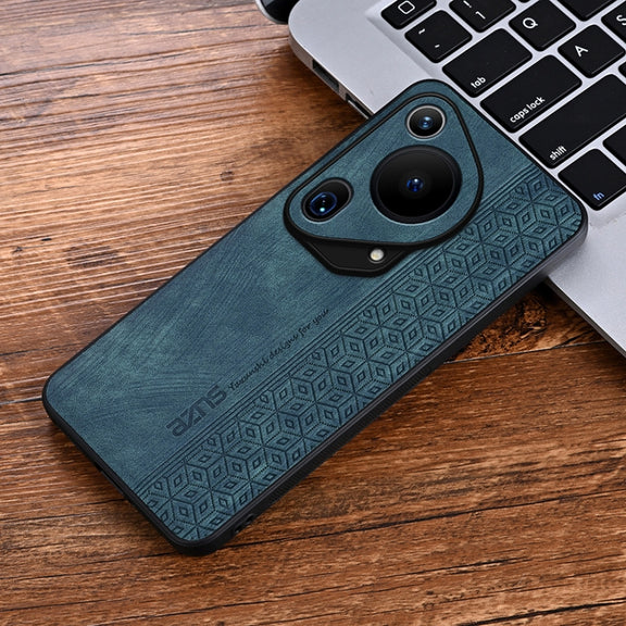For Huawei Pura 70 Ultra AZNS 3D Embossed Skin Feel Phone Case(Dark Green)
