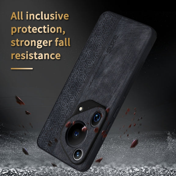 For Huawei Pura 70 Ultra AZNS 3D Embossed Skin Feel Phone Case(Dark Green)