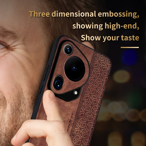 For Huawei Pura 70 Ultra AZNS 3D Embossed Skin Feel Phone Case(Sapphire Blue)