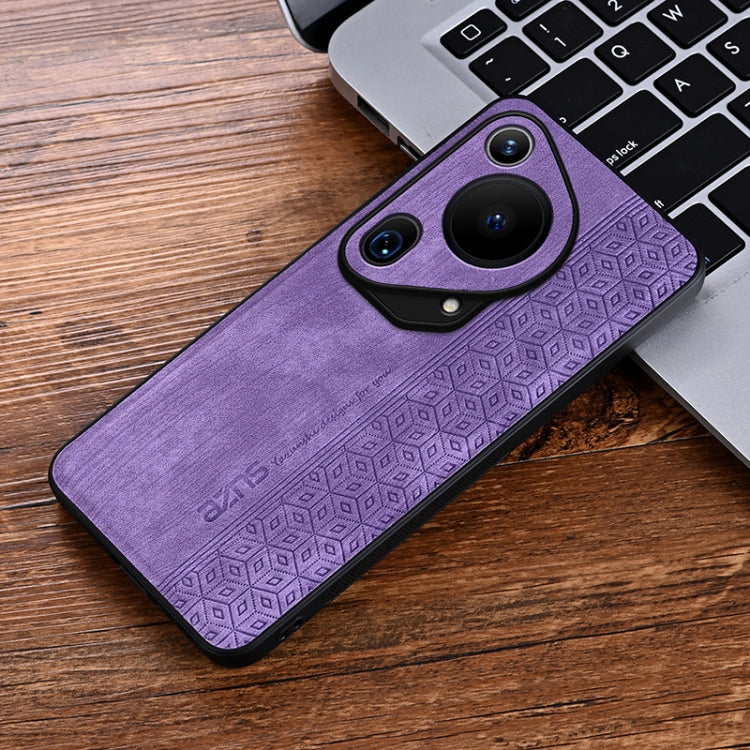 For Huawei Pura 70 Ultra AZNS 3D Embossed Skin Feel Phone Case(Purple) - free shipping - PMC Jewellery - Order now!