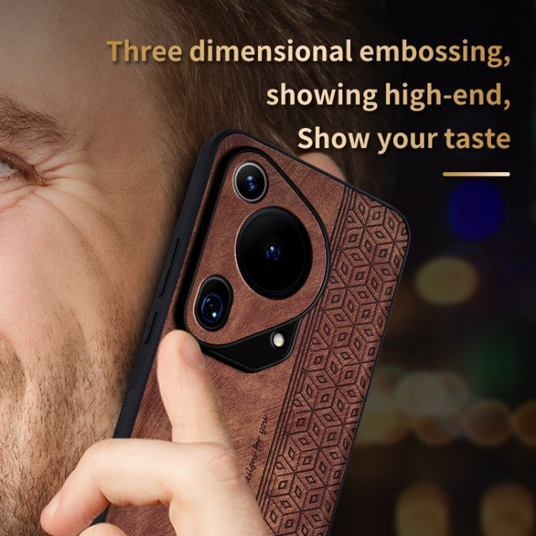 For Huawei Pura 70 Ultra AZNS 3D Embossed Skin Feel Phone Case(Purple)