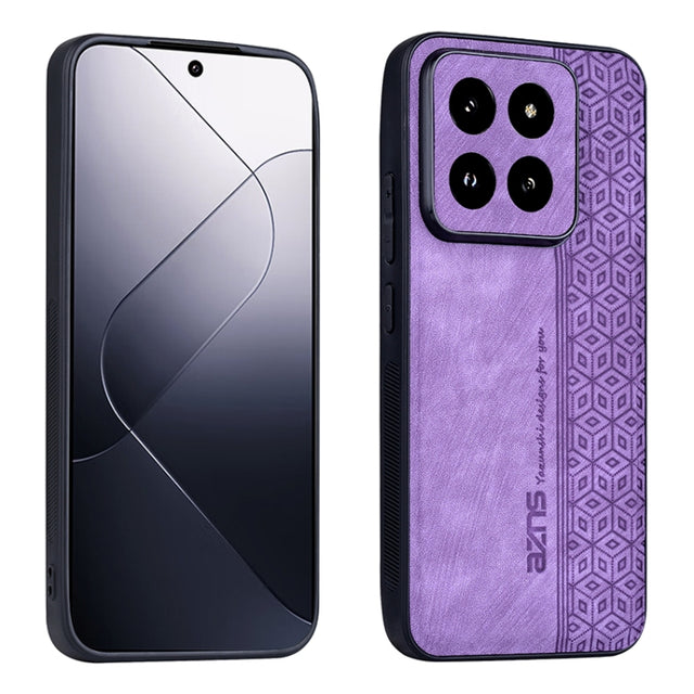 For Xiaomi 14 Pro AZNS 3D Embossed Skin Feel Phone Case(Purple)