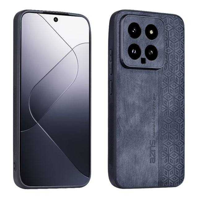 For Xiaomi 14 AZNS 3D Embossed Skin Feel Phone Case(Black)