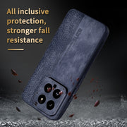 For Xiaomi 14 AZNS 3D Embossed Skin Feel Phone Case(Dark Green)