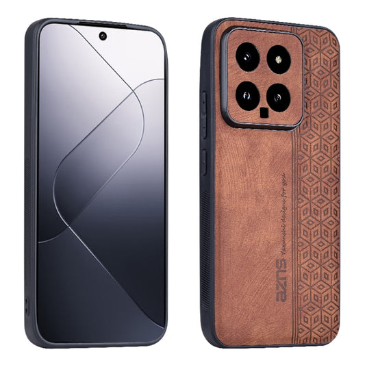 For Xiaomi 14 AZNS 3D Embossed Skin Feel Phone Case(Brown) - free shipping - PMC Jewellery - Order now!