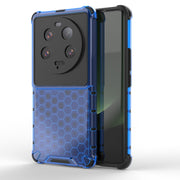 For Xiaomi 13 Ultra Shockproof Honeycomb PC + TPU Phone Case(Blue)