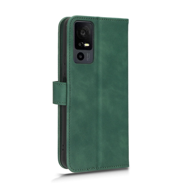 For TCL 40 XE 5G Skin Feel Magnetic Flip Leather Phone Case(Green) - More Brand by PMC TechLife | Online Shopping South Africa | PMC TechLife