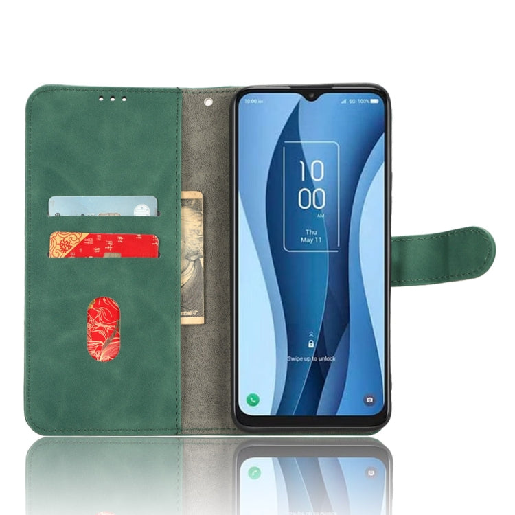 For TCL 40 XE 5G Skin Feel Magnetic Flip Leather Phone Case(Green) - More Brand by PMC TechLife | Online Shopping South Africa | PMC TechLife