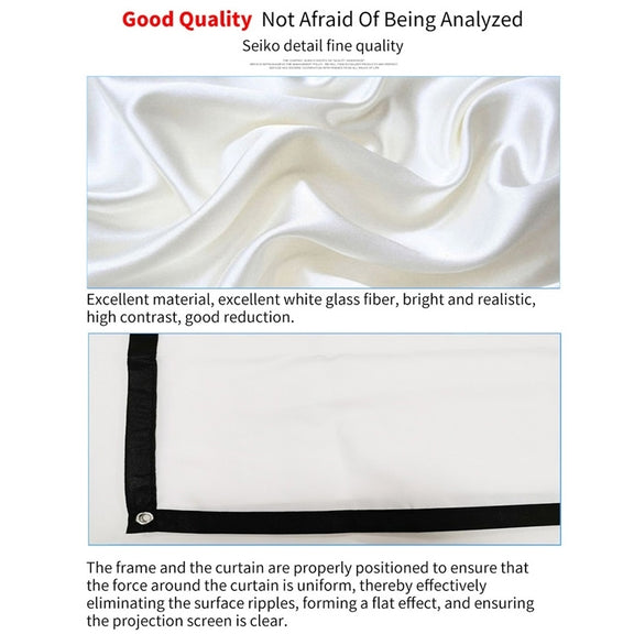 Simple Folding Thin Polyester Projector Film Curtain, Size:200 inch 16:9