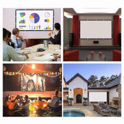 Simple Folding Thin Polyester Projector Film Curtain, Size:200 inch 16:9