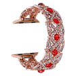 Diamonds Twist Metal Watch Band For Apple Watch Series 10 46mm(Rose Gold Red) - free shipping - PMC TechLife - Order now!