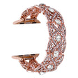 Diamonds Twist Metal Watch Band For Apple Watch Series 10 46mm(Rose Gold White) - free shipping - PMC TechLife - Order now!