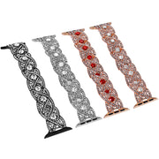 Diamonds Twist Metal Watch Band For Apple Watch Ultra 2 49mm(Rose Gold White)