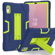For Lenovo Tab M9 / TB-310FU Contrast Color Silicone Hybrid PC Tablet Case with Holder(Navy Blue Olivine) - Lenovo by PMC TechLife | Online Shopping South Africa | PMC TechLife | Buy Now Pay Later Mobicred