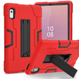 For Lenovo Tab M9 / TB-310FU Contrast Color Silicone Hybrid PC Tablet Case with Holder(Red Black) - Lenovo by PMC TechLife | Online Shopping South Africa | PMC TechLife | Buy Now Pay Later Mobicred