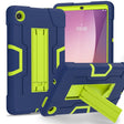 For Lenovo Tab M8 4th Gen Contrast Color Silicone Hybrid PC Tablet Case with Holder(Navy Blue Olivine) - Lenovo by PMC TechLife | Online Shopping South Africa | PMC TechLife | Buy Now Pay Later Mobicred