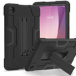 For Lenovo Tab M8 4th Gen Contrast Color Silicone Hybrid PC Tablet Case with Holder(Black) - Lenovo by PMC TechLife | Online Shopping South Africa | PMC TechLife | Buy Now Pay Later Mobicred