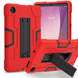 For Lenovo Tab M8 4th Gen Contrast Color Silicone Hybrid PC Tablet Case with Holder(Red Black) - Lenovo by PMC TechLife | Online Shopping South Africa | PMC TechLife | Buy Now Pay Later Mobicred