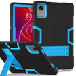 For Lenovo Tab M11/ Xiaoxin Pad 11 2024 Contrast Color Silicone Hybrid PC Tablet Case with Holder(Black Blue) - Lenovo by PMC Jewellery | Online Shopping South Africa | PMC Jewellery | Buy Now Pay Later Mobicred