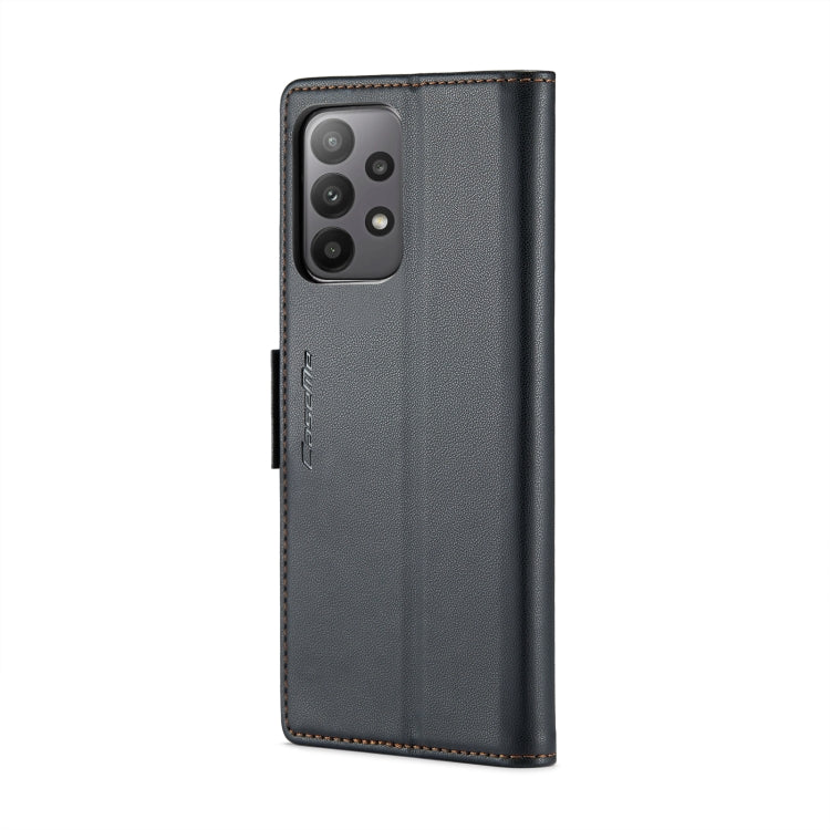 For Samsung Galaxy A23 CaseMe 023 Butterfly Buckle Litchi Texture RFID Anti-theft Leather Phone Case(Black) - free shipping - PMC TechLife - Order now!