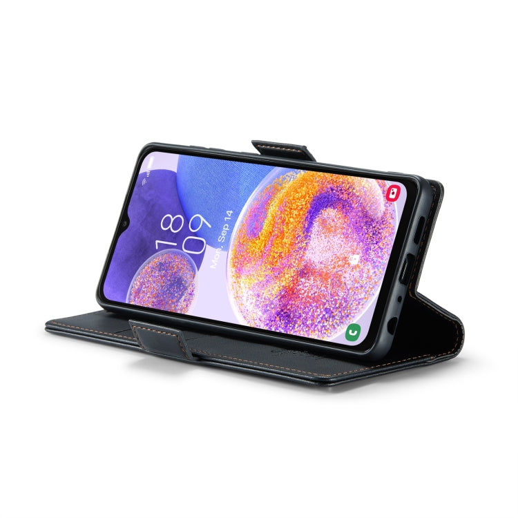 For Samsung Galaxy A23 CaseMe 023 Butterfly Buckle Litchi Texture RFID Anti-theft Leather Phone Case(Black) - free shipping - PMC TechLife - Order now!