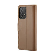 For Samsung Galaxy A33 5G CaseMe 023 Butterfly Buckle Litchi Texture RFID Anti-theft Leather Phone Case(Brown)