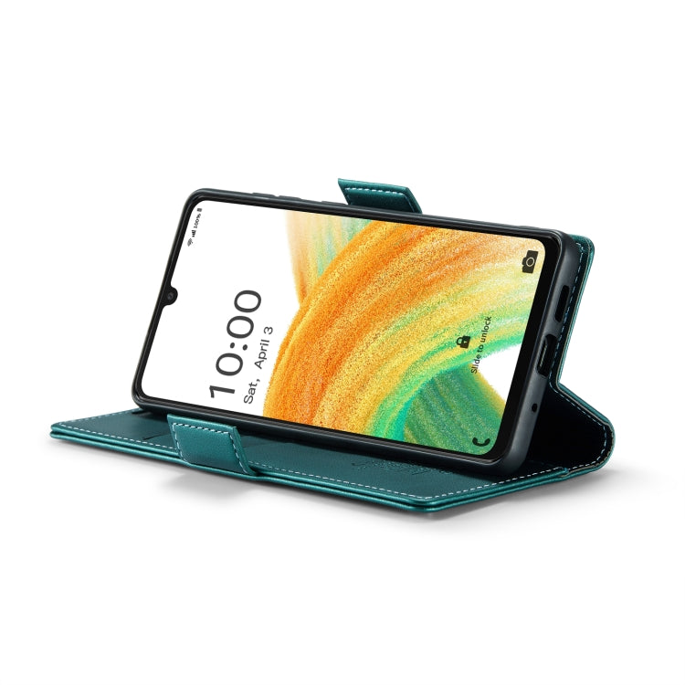 For Samsung Galaxy A33 5G CaseMe 023 Butterfly Buckle Litchi Texture RFID Anti-theft Leather Phone Case(Pearly Blue) - free shipping - PMC TechLife - Order now!