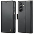 For Samsung Galaxy A34 5G CaseMe 023 Butterfly Buckle Litchi Texture RFID Anti-theft Leather Phone Case(Black) - free shipping - PMC TechLife - Order now!