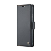 For Samsung Galaxy A34 5G CaseMe 023 Butterfly Buckle Litchi Texture RFID Anti-theft Leather Phone Case(Black)