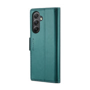 For Samsung Galaxy A34 5G CaseMe 023 Butterfly Buckle Litchi Texture RFID Anti-theft Leather Phone Case(Pearly Blue)