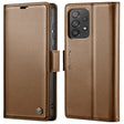 For Samsung Galaxy A73 5G CaseMe 023 Butterfly Buckle Litchi Texture RFID Anti-theft Leather Phone Case(Brown) - free shipping - PMC TechLife - Order now!