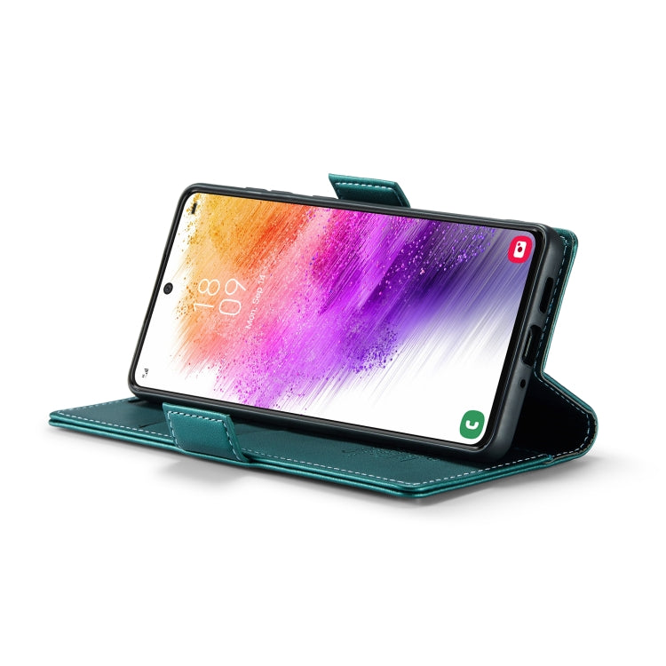 For Samsung Galaxy A73 5G CaseMe 023 Butterfly Buckle Litchi Texture RFID Anti-theft Leather Phone Case(Pearly Blue) - free shipping - PMC TechLife - Order now!