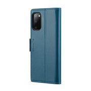 For Samsung Galaxy S20 CaseMe 023 Butterfly Buckle Litchi Texture RFID Anti-theft Leather Phone Case(Blue)