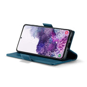 For Samsung Galaxy S20 CaseMe 023 Butterfly Buckle Litchi Texture RFID Anti-theft Leather Phone Case(Blue)