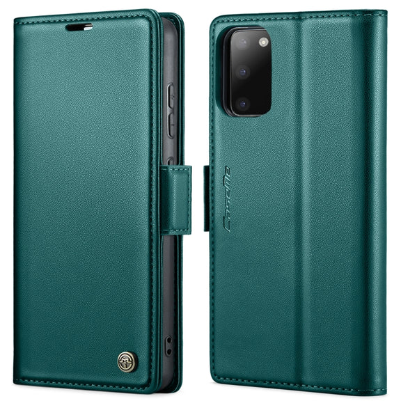 For Samsung Galaxy S20 CaseMe 023 Butterfly Buckle Litchi Texture RFID Anti-theft Leather Phone Case(Pearly Blue)
