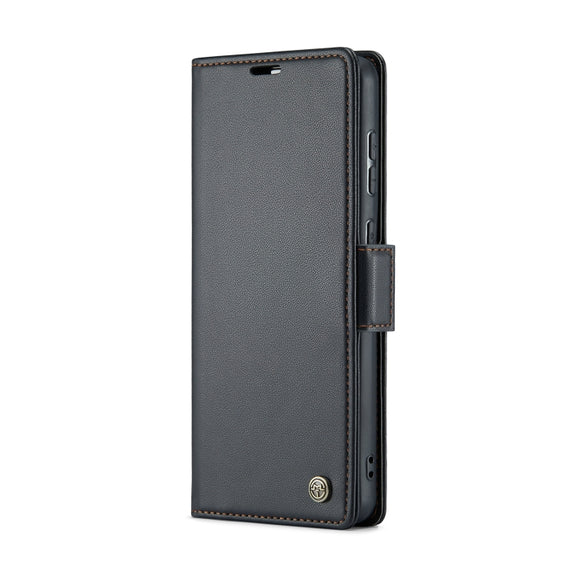 For Samsung Galaxy S20+ CaseMe 023 Butterfly Buckle Litchi Texture RFID Anti-theft Leather Phone Case(Black)