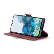 For Samsung Galaxy S20+ CaseMe 023 Butterfly Buckle Litchi Texture RFID Anti-theft Leather Phone Case(Wine Red)