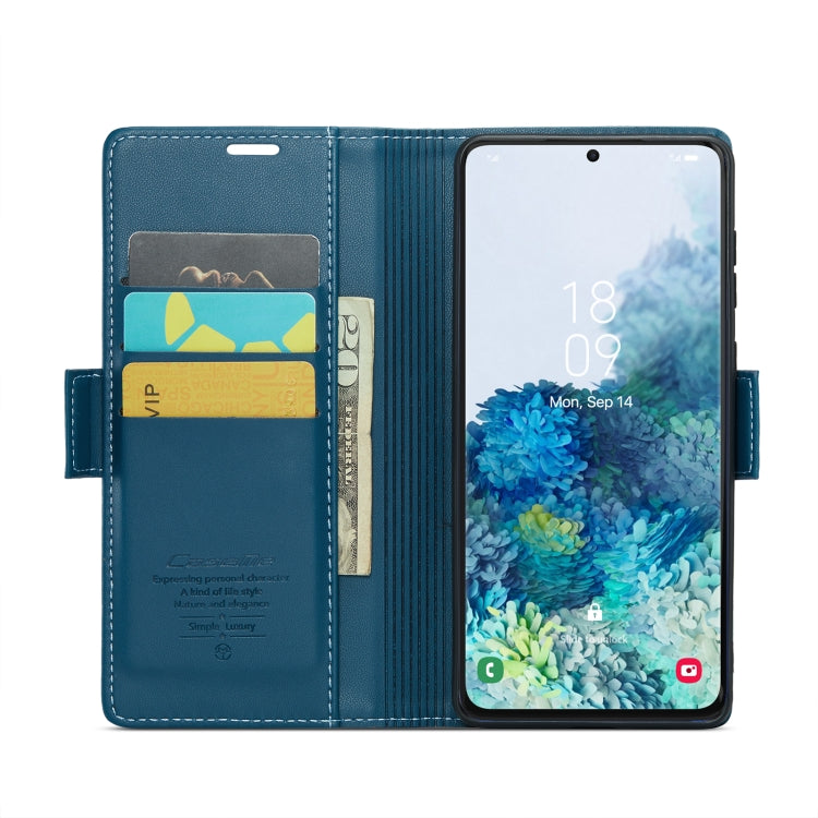 For Samsung Galaxy S20+ CaseMe 023 Butterfly Buckle Litchi Texture RFID Anti-theft Leather Phone Case(Blue) - free shipping - PMC TechLife - Order now!