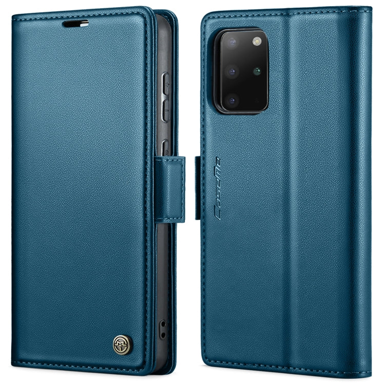 For Samsung Galaxy S20+ CaseMe 023 Butterfly Buckle Litchi Texture RFID Anti-theft Leather Phone Case(Blue) - free shipping - PMC TechLife - Order now!