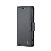 For Samsung Galaxy S22+ 5G CaseMe 023 Butterfly Buckle Litchi Texture RFID Anti-theft Leather Phone Case(Black)